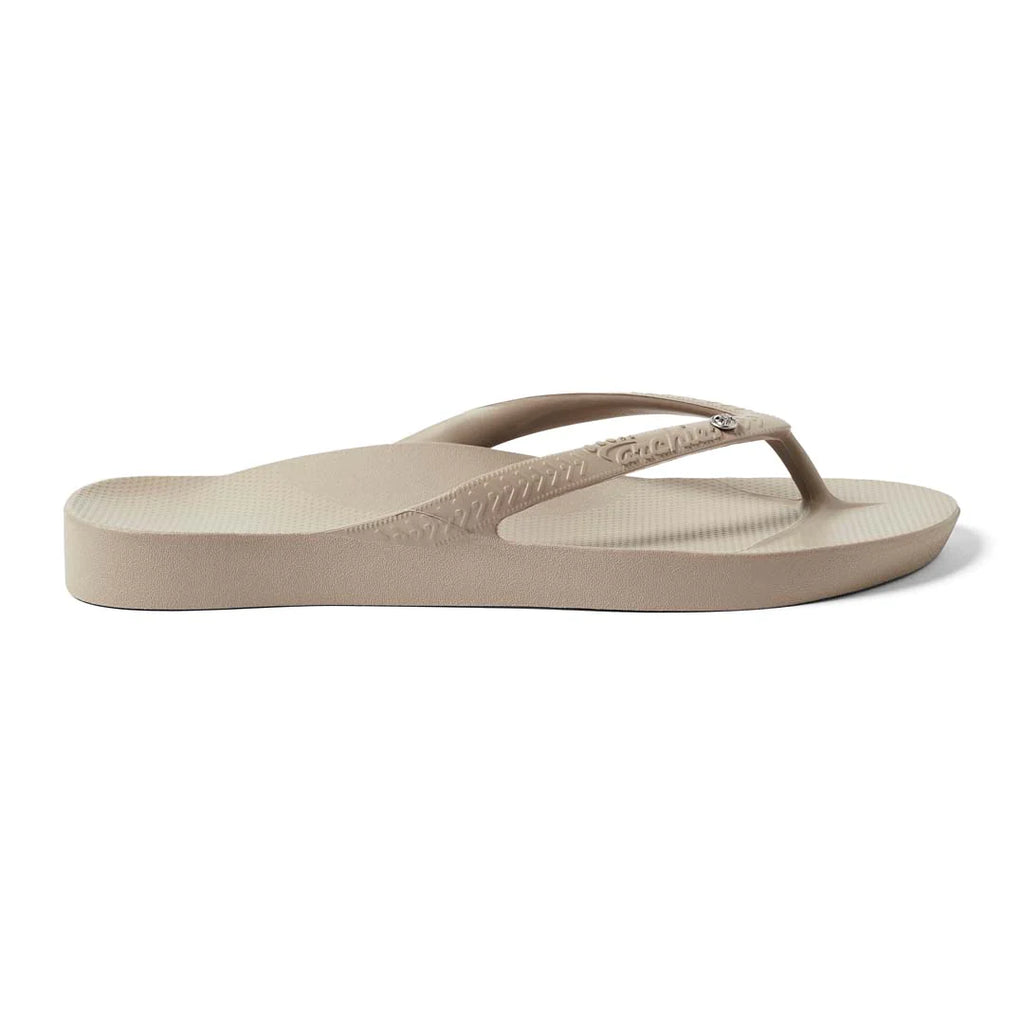 Taupe Crystal Arch Support Thongs – The Podiatry Place @ Henley