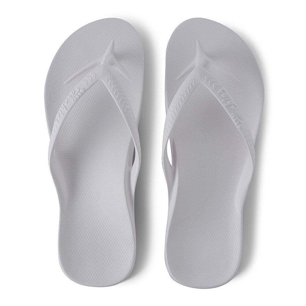 Archies - White Arch Support Thongs