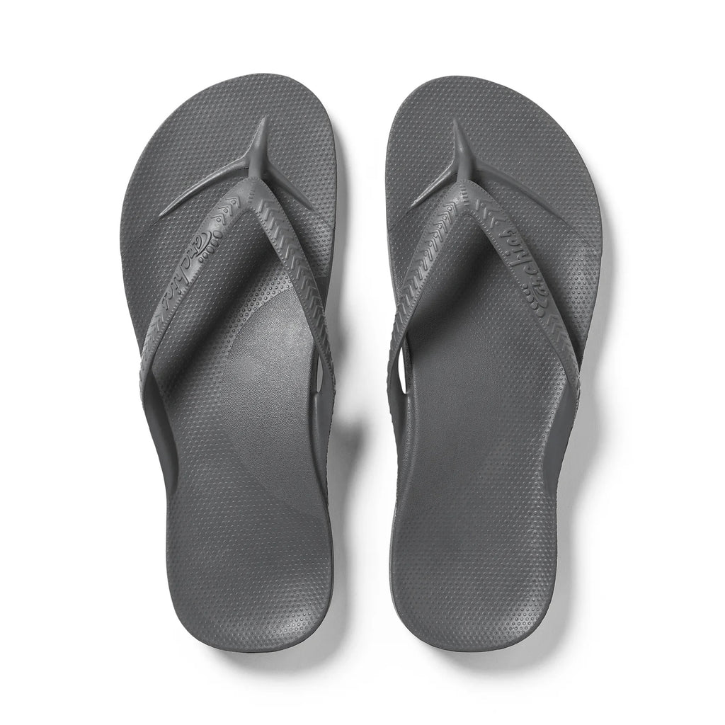 Archies - Charcoal Arch Support Thongs