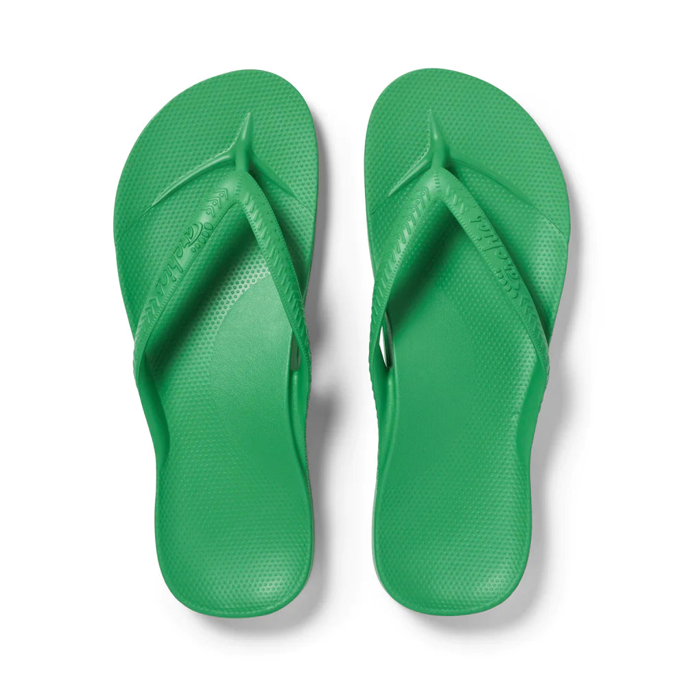 Archies - Kelly Green Arch Support Thongs - The Podiatry Place @ Henley