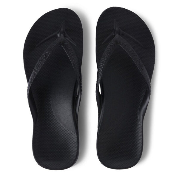 Archies -Black Arch Support Thongs - The Podiatry Place @ Henley