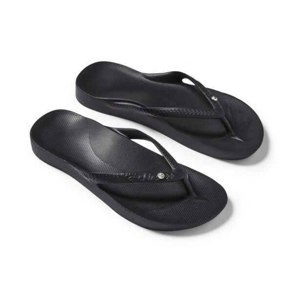 Archies - Black Crystal Arch Support Thongs - The Podiatry Place @ Henley