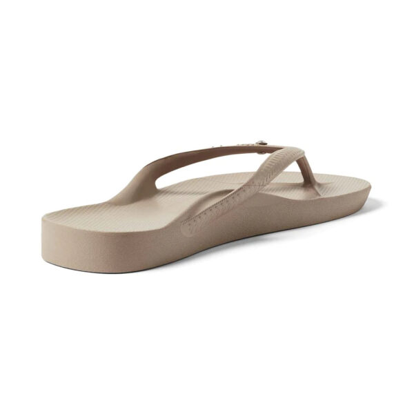 Taupe Crystal Arch Support Thongs - The Podiatry Place @ Henley