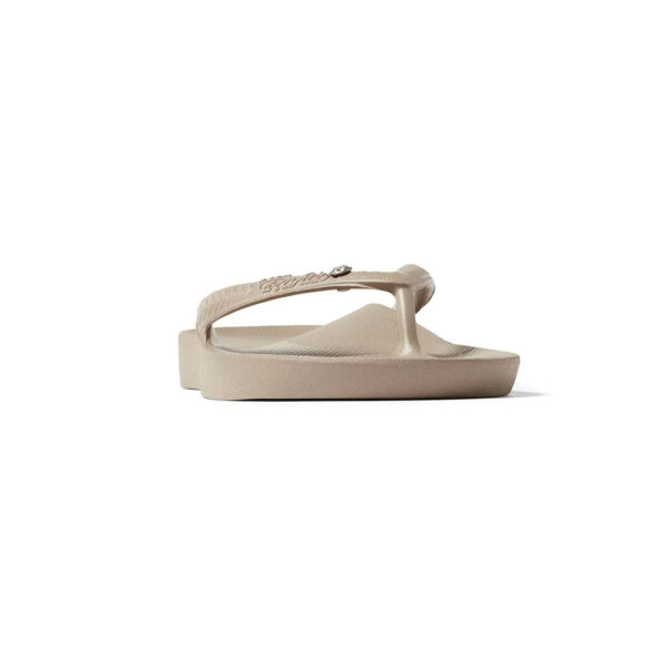 Taupe Crystal Arch Support Thongs - The Podiatry Place @ Henley