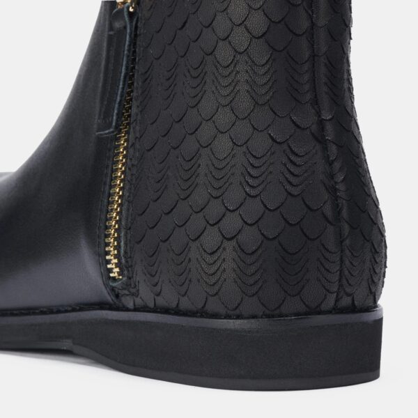 ROLLIE Side Zip All Black/Geo Boot - The Podiatry Place @ Henley