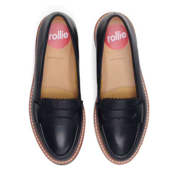 ROLLIE Penny Loafer Rise Black - The Podiatry Place @ Henley