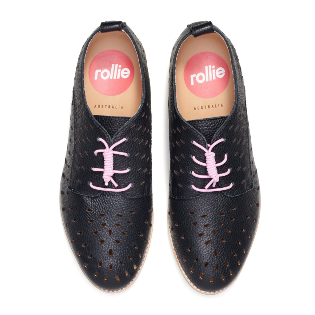 ROLLIE Derby Lazer Black - The Podiatry Place @ Henley