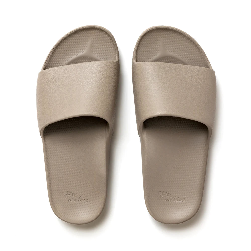 Archies - Arch Support Slides - Taupe - The Podiatry Place @ Henley