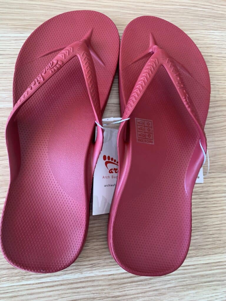 Archies - Sangria Red Arch Support Thongs - The Podiatry Place @ Henley