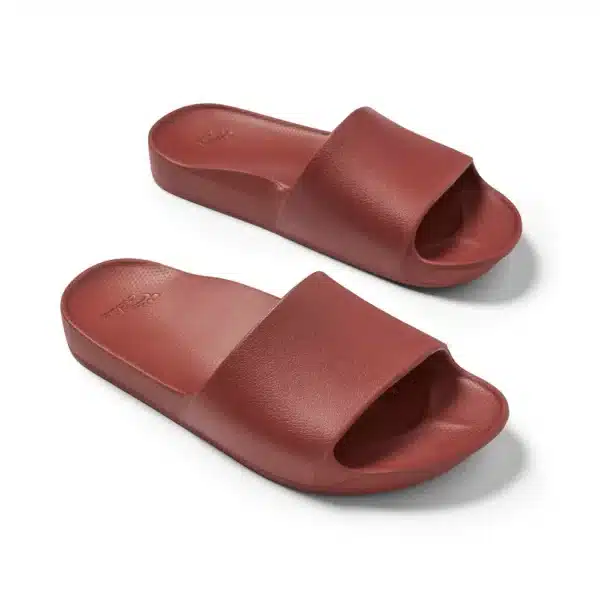 Archies – Arch Support Slides – Sangria Red - The Podiatry Place @ Henley