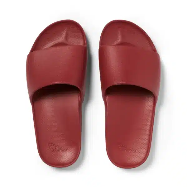 Archies – Arch Support Slides – Sangria Red - The Podiatry Place @ Henley