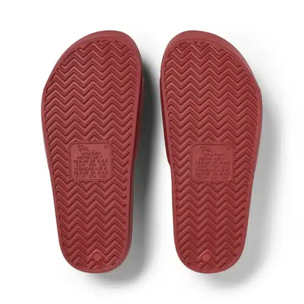 Archies – Arch Support Slides – Sangria Red - The Podiatry Place @ Henley