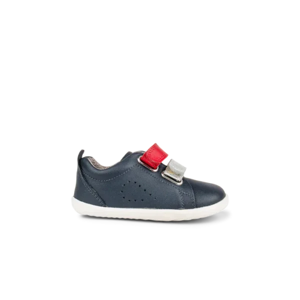 Bobux Step Up Grass Court Switch Navy( Red + Silver) - The Podiatry Place @ Henley