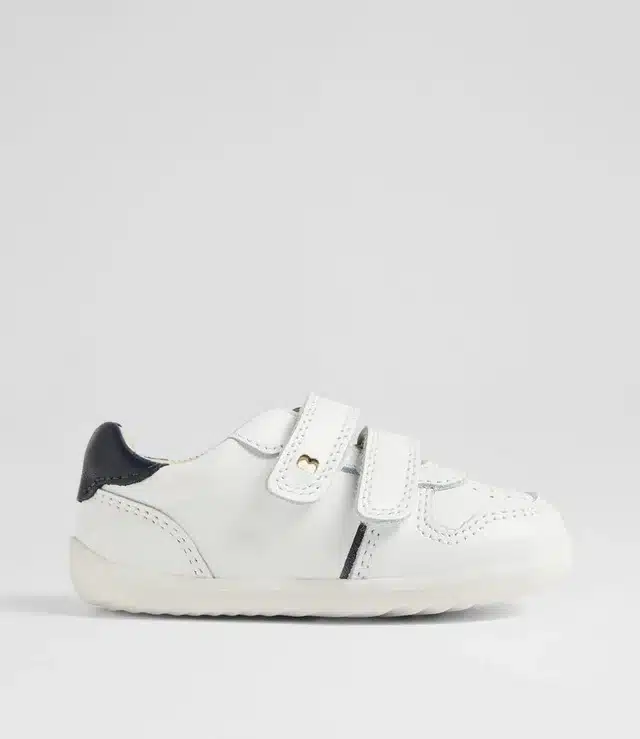 Bobux Step Up White + Blueberry Infant Shoe - The Podiatry Place @ Henley